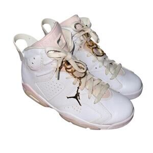Nike Air Jordan Women’s 6 Retro Gold Hoops DH9696-100 Size 8